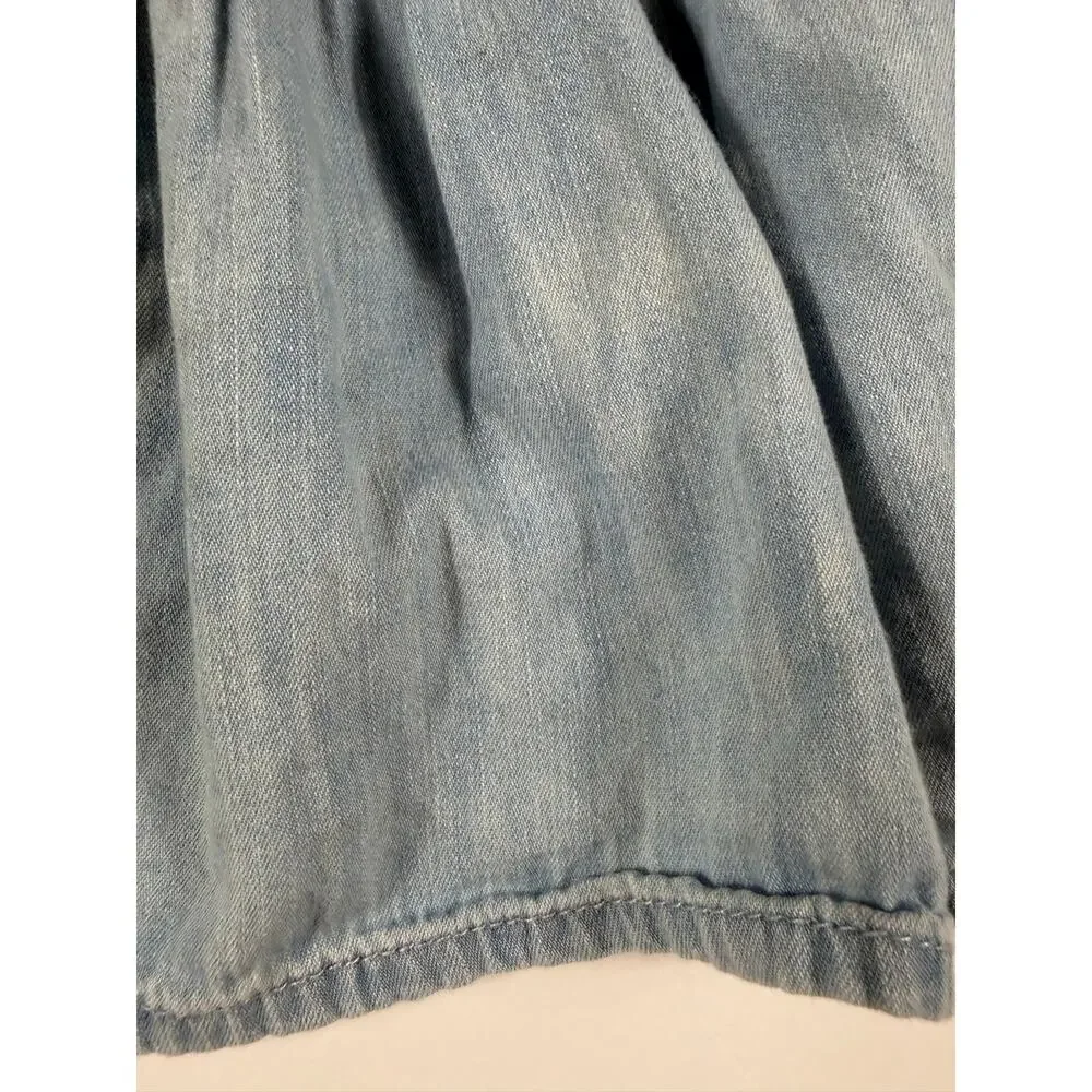 Gap Denim Chambray Ruffle Top 18–24 Months